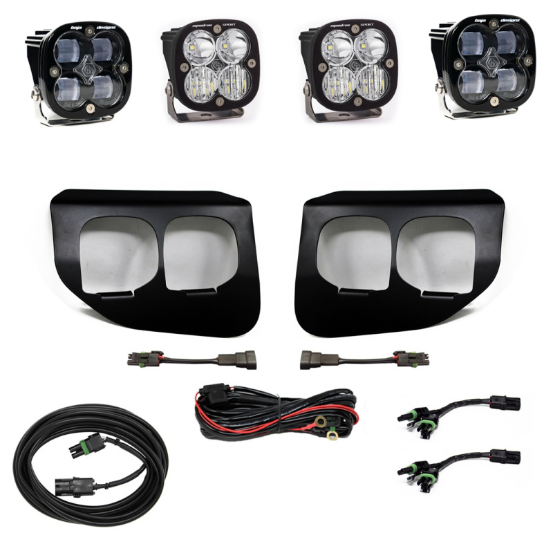 Ford Super Duty Fog Light Pocket Kit - Baja Designs - Dual FPK SAE/Sport DC - `20-`27